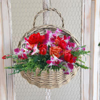Cesta De Rotura Colgante Para Pared Hecha a Mano Con Vaso De Rattan Decoración De Jardín Y Balcón De Casa Maceta De Flores De Hilo Tejido - details 9
