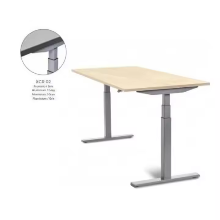 MESA DE ROCADA REGULABLE EN ALTURA ELECTRICAMENTE E-TABLE 180X80CM COLOR GRIS - 1