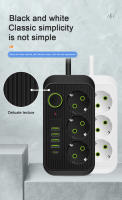 Cable de extensión de enchufe de la UE, tira de alimentación eléctrica con USB tipo C PD, adaptador de filtro de red de carga rápida - details 6