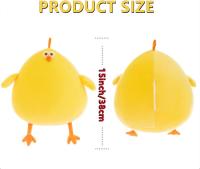 Divertida almohada de peluche de pollo gordo, 45 cm, muñeca de gallina madre de simulación súper suave, juguete de peluche de pollo amarillo para niños y niñas, regalos de festivales - details 2