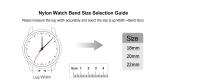 nylon watch band size selection guide