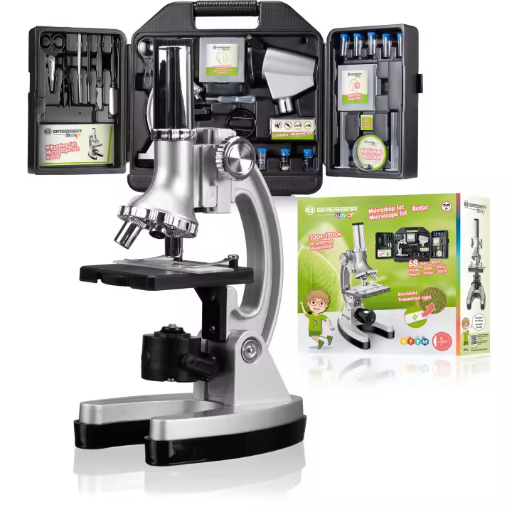Microscopio BRESSER JUNIOR Biotar 300x-1200x (con maleta) - 1