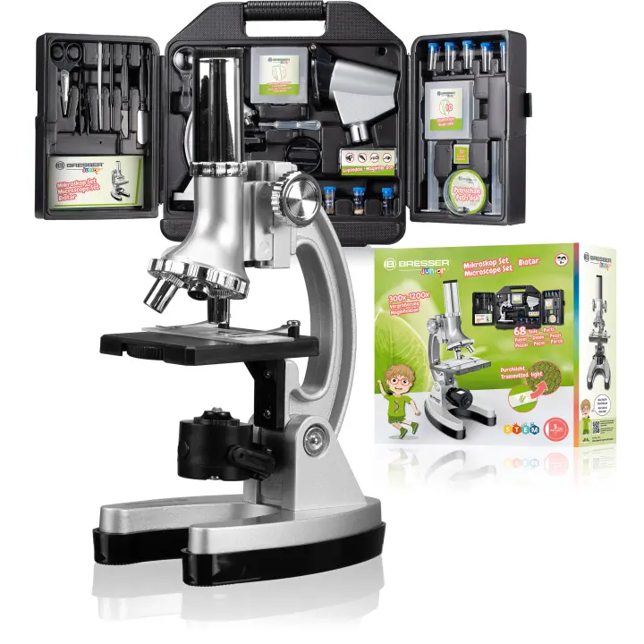 Microscopio BRESSER JUNIOR Biotar 300x-1200x (con maleta) - 1