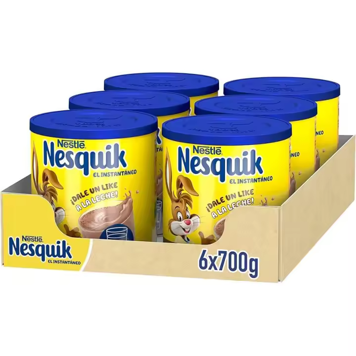Nesquik NESTLÉ Instantáneo Cacao Soluble 700g Lata-Pack de 6 - 1