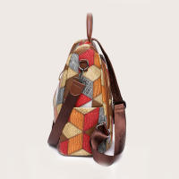 Mochila Casual De Cuadros Para Mujer En Cuero PU Suave Grande Bolsa De Viaje Rucksack De Día Para Damas Mochila Escolar Grande Para Chicas - details 20