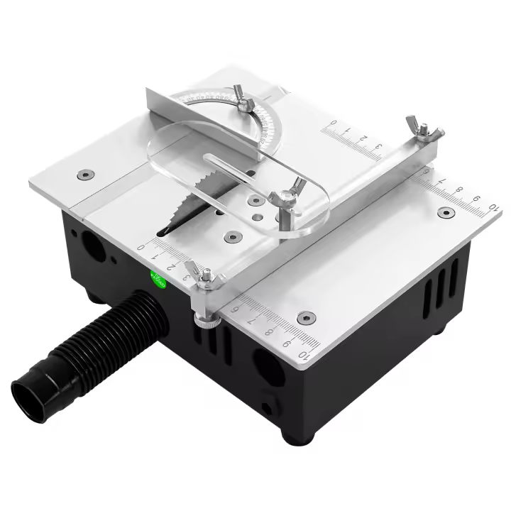 Sierra de Mesa Mini Eléctrica 63mm, Herramienta Portátil para Corte DIY Madera/PCB, Ideal Modelos Caseros y Torno, Segura y Precisa - 1