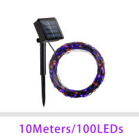 Luces De Halloween LED Solares Para Jardín 1000LED 100M Lámpara Solar Para Decoración De Árbol De Navidad Luz Morada Naranja - details 1