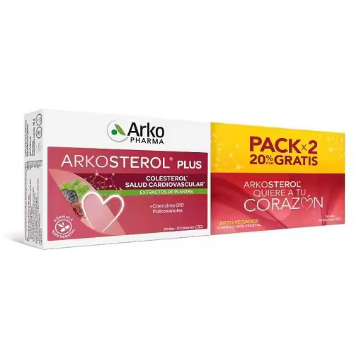 Arkopharma Arkosterol Plus para Controlar el Colesterol - 30 Cápsulas X2 - 1