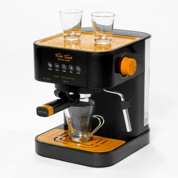 XSQUO Useful Tech Cafetière express. Espresso et cappuccino1350 W, 20 bar, vaporisateur orientable système thermo block de chauffage rapide Vital Espresso Robusta
