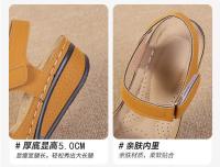SP Sandalias de mujer de nuevo estil con Tacones de cuña, Suela Gruesa con Velcro, Talla big, sandalias de una Tira en stock, - details 7