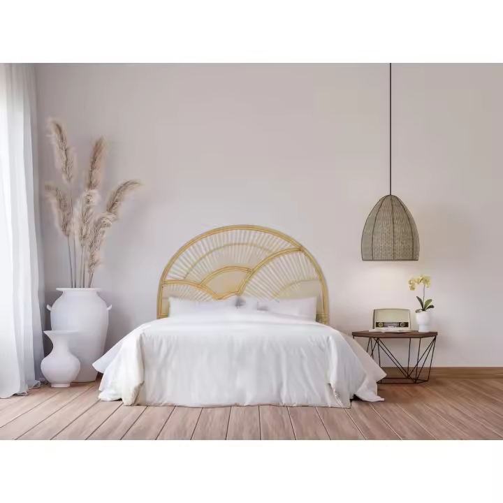 Vente-unique - Cabecero de cama 140 cm - Ratán - Natural - EFELA - 1
