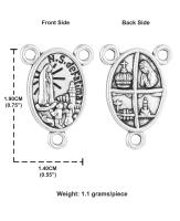 10pcs N.S.De Fatima Rosario Centros De Medalla De Nuestra Señora De Fatima Conectores Para DIY Joyería Accesorios Metálicos De Aleación De Zinc - details 0