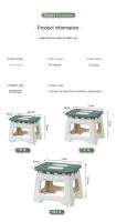 Nueva 2024 Pequeña Y Portátil Silla Plegable De Plástico Para Exteriores Y Camping Silla De Viaje Con Alfombra Ideal Para Picnics Y Regalos - details 9