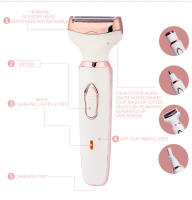 Epilador Eléctrico Para Mujer 4 En 1 Trimmer De Cara Y Cuerpo Painless Depilador Para Boca Del Niño Cejas Y Nariz Recargable ABS - details 3