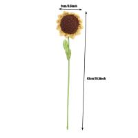 DIY Bouquet De Flores Tejidas Rosa Y Girasol Flores Artificiales Para Decoración Del Hogar En Acetato Uso En Aniversarios Bodas Y Más - details 6