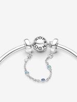 Pandora - Cadena de seeurbad con triple Piedra Azul-Plata de Lei - details 1