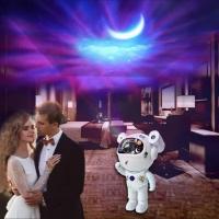 Proyector De Astronauta Y Estrellas Bluetooth LED Luz De Ambiente Para Dormitorio Aurora Lámpara Nocturna Con Altavoz Accesorios Para Speaker - details 6