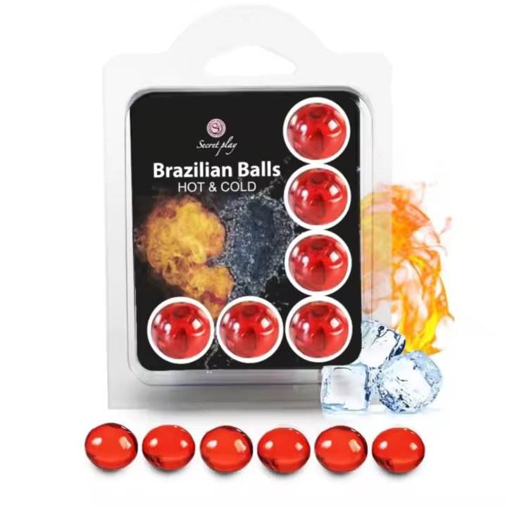 Brazilian Balls Efecto Frío Calor 2 o 6 Unidades Bolas Brasileñas De Secret Play Formuladas A Base De Aceite Para Masajes Estimulantes De Pareja Lubricante Anal Y Vaginal No Compatible Con Preservativos De Látex - 1