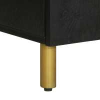 vidaXL Mueble de baño de madera maciza de mango negro 38x33x160 cm - details 5