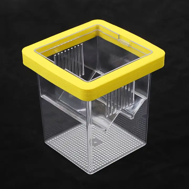 Acuario Multifuncional Para Peces Caja De Cría Y Aislamiento De Peces Material Acrílico Claro Alta Transparencia Tangente Doble Para Guppys Y Hidratación De Crias - 1