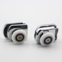 Rodillos De Puerta De Baño Pulleyas Para Ventanas De Vidrio Deslizantes Accesorios De Puertas De Showers Ajustables De Aluminio Y Zinc - details 1