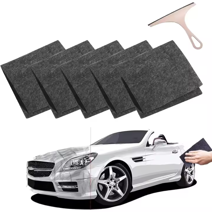 Breathe Green Nano Sparkle Cloth, Nano Sparkle Cloth Eliminador de rayones para el automóvil, Nano Sparkle Cloth, Nano paño multiusos para restaurar la pintura del automóvil (5 piezas, 4 pulgadas * 4 pulgadas) - 1