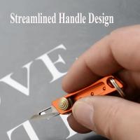 Cuchillo De Bolsillo Miniatura Portátil De Aleación Con Caja Cortador De Llavero Útil Herramientas EDC Cuchillo Fijo De Estación - details 1