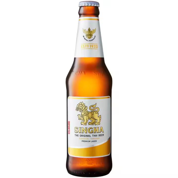 6 uds x Singha 33Cl cerveza Thailandesa lager rubia - 1