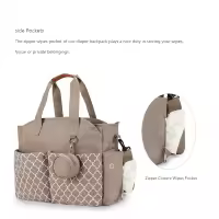 Bolsa de Pañales para Bebé de Gran Capacidad Bolsa de Maternidad Impermeable Multifuncional Portátil para Cuidado del Bebé Material de Poliéster - details 3