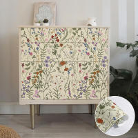 Papel Tapiz PVC Floral Beige Pálido Adhesivo Para Cocina Baño Decoración De Pared Resistente Al Agua Y a La Humedad Estilo Pastoral - details 4