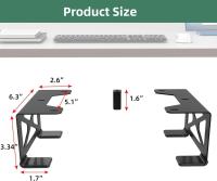 Soporte De Metal Para Escritorio Compatible Con Xbox One S/X Soporte De Computadora Bajo Escritorio Organizador De Almacenamiento - details 3