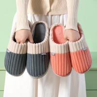 Zapatillas De Casa Para Hombres Y Mujeres Invierno Calientes De Peluche Algodón Con Tacón Alto Suela EVA Zapatos Unisex - details 1