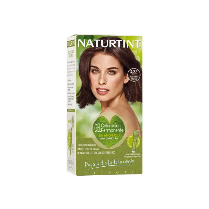 Naturtint Tinte Castaño Intenso 4.32 - Sin Amoníaco - Cuidado Capilar - 1