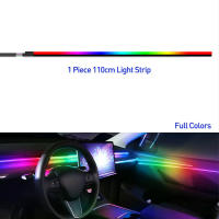 Luz Ambiental De Coche 18 En 1 Con 64 Colores Acrílico 110cm 90cm 75cm 35cm 20cm Control Bluetooth Aplicación RGB Para Interior Del Coche - details 1