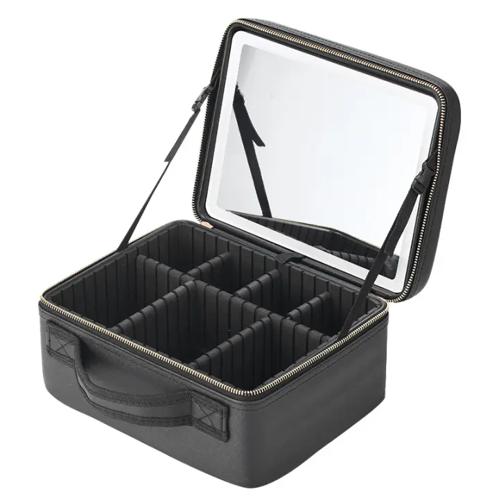 Estuche De Maquillaje Para Mujer Con Espejo Y Gran Capacidad LED Inteligente Estuche De Belleza Y Cuidado De La Piel De Viaje Estilo Fashion - 1