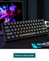 Teclado Mecánico De Juego Mini K620 RGB Con Retroiluminación Teclas Personalizables Y Hotswap USB Para PC Rosa Y Blanca - details 10