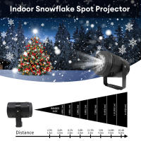 Proyector De Noche LED EU Proyector De Copos De Nieve Lámpara Exterior Rotativa 360° Para Decoración De Coche Hogar Fiestas De Navidad - details 8