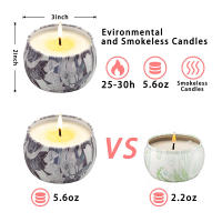 Pack of 4 Scented Candles, Soy Wax Candle in Tin with Gift Box for Friends, Family, Large Gifts for Women, Wife, Girlfriend, Birthday, Valentine's Day, Anniversary, Christmas, Thanksgiving, Wedding - details 5
