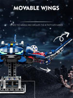 Bloques De Construcción Creativos De Manta Rayo Mecánica Técnica Mobulidae Vida Marina Para Niños Modelo De Bloques Pequeños Regalos De Cumpleaños Y Navidad - details 1