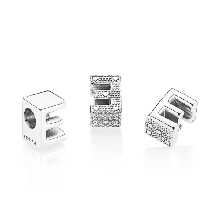 Charm Pandora de Plata Inicial Letra E - Joyería Mujer - 1