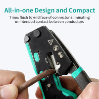 Herramienta De Crimpado RJ45 ZoeRax Para Conectores Pass through Cat6 Cat5 Cat5e Y Terminales RJ12 Herramienta De Cableado De Red - details 6