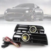 Par De Luces Antiniebla Blancas Para VW Golf MK4 1998-2004 Con Grilles Del Parachoques Delantero Y Lámpara LED Angel Eyes - details 1
