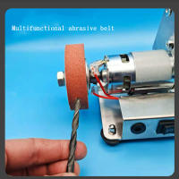 Mini Máquina De Pulido Eléctrica Multifuncional Para Escritorio Vertical Con Bandas Abrasivas Y Papel De Pulir Para DIY Y Afilado De Herramientas - details 13