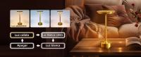Lámpara De Mesa LED Sin Cable Con Recarga USB Retro Portátil Para Restaurante Bar Dimmable Atmosphere Touch Control Color Negro - details 5