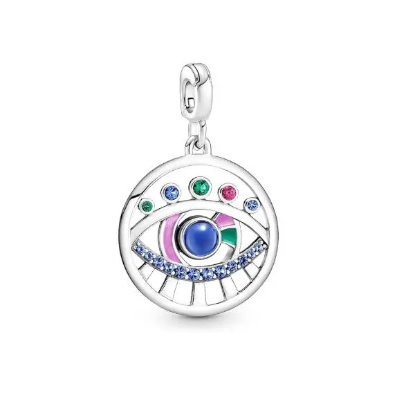 PANDORA ME, dicho de medalla de Plata de La Ojo, Viene con El embalaje de Caja De Regno original. - 1