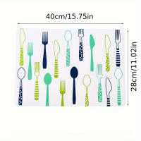 4PCS Tapetes Para Mesa PVC Diseño De Dibujos Animados Para Niños Tapete De Comedor Rectangular 40*28cm Tapete De Barra - details 1