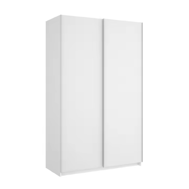 Armario 2 Puertas Correderas Slide Blanco 120 cm - Armario Moderno 204x120x65 cm Armario para dormitorio - Fabricado en España - Melamina Alta calidad - Somnia Descanso - 1