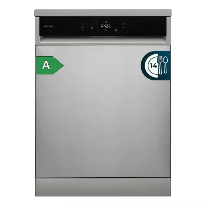 Cecotec Lavavajillas Bolero Aguazero 6800 Inox A, 14 cubiertos, Clase A, Motor Inverter Plus Duo, 8 programas versátiles - 1