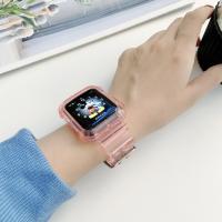 Carcasa Transparente + Correa Para Apple Watch Series 9 8 7 6 SE 5 Compatible Con Iwatch 3 Correa De Plástico 38mm 40mm 42mm 44mm 45mm 49mm - details 2