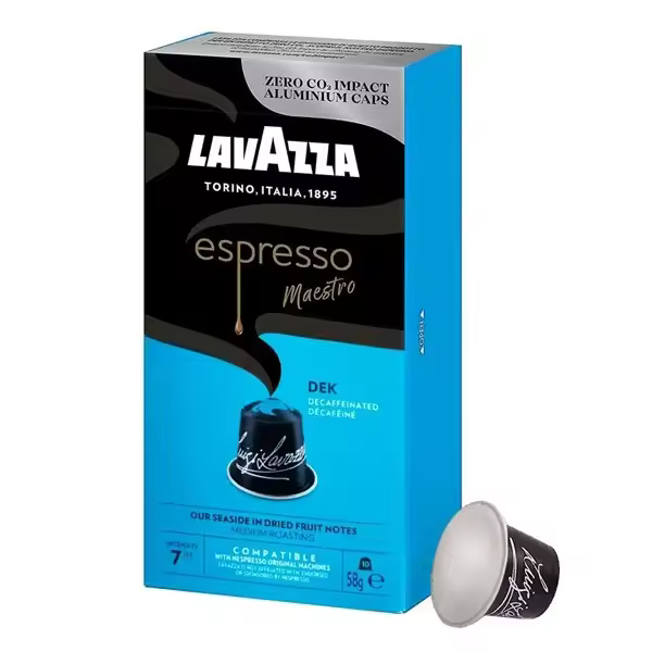 Cápsulas nespresso compatibles Lavazza Espresso Maestro Dek - Notas de Frutos Secos - Chocolate Ligero - Intensidad 7 - 1